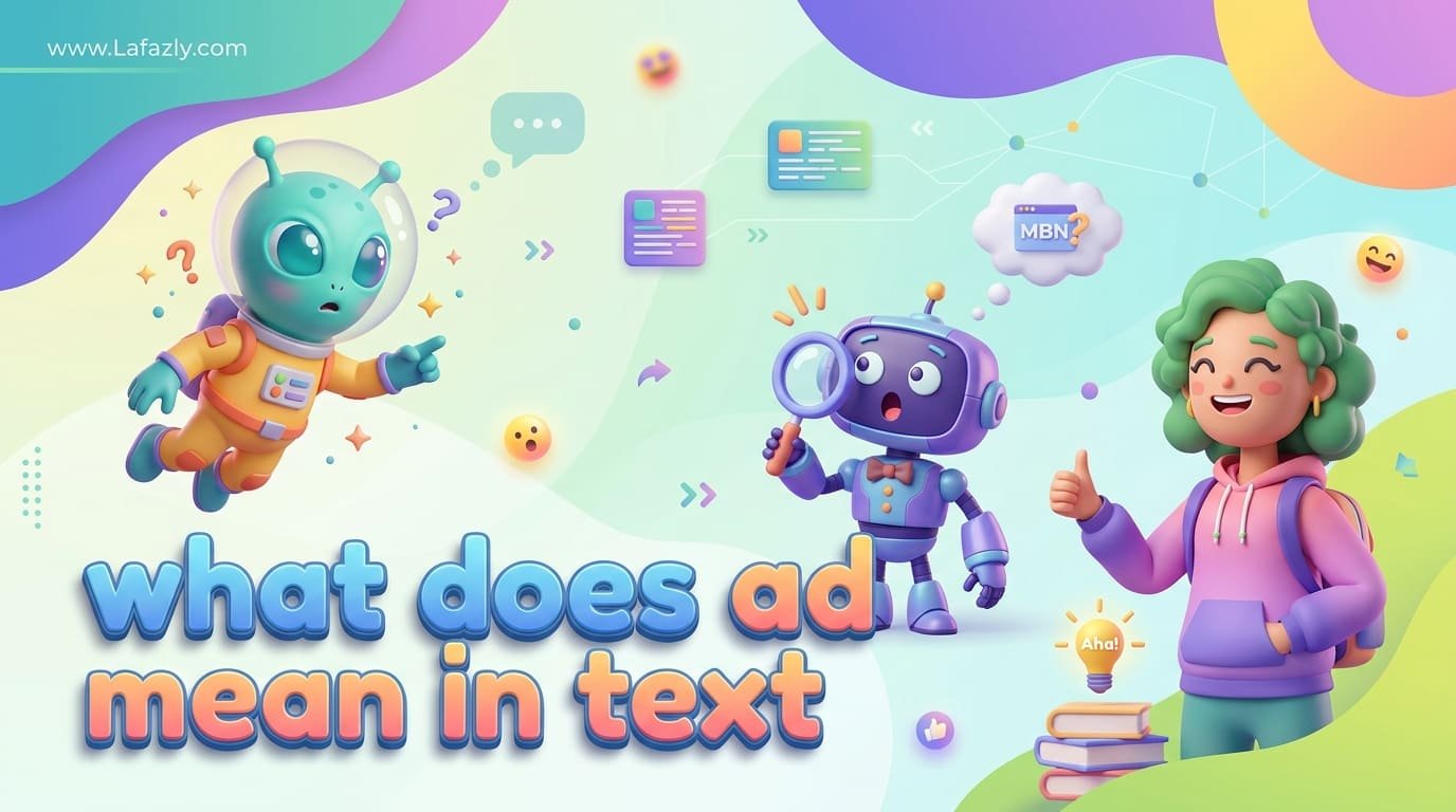 what does ad mean in text