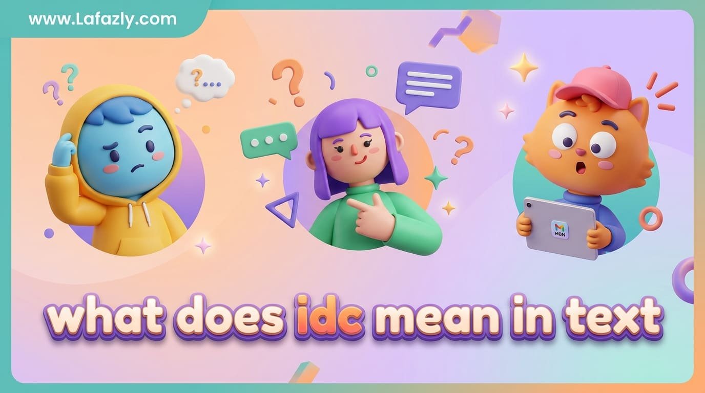what does idc mean in text
